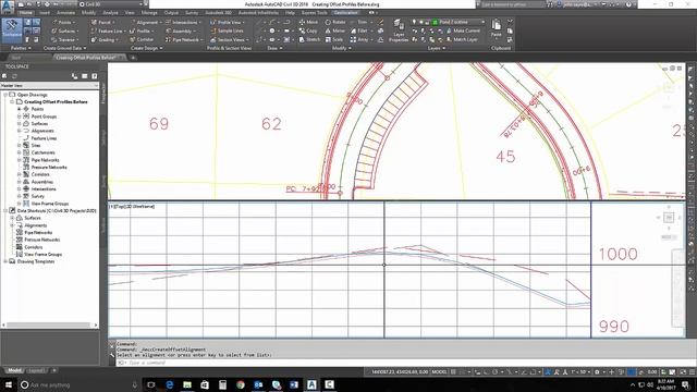 What’s New Features in Autodesk AutoCAD Civil 3D 2018 – Creating Offset Profiles смотреть онлайн