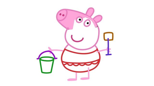 Как нарисовать СВИНКУ ПЕППУ / Раскраска СВИНКА ПЕППА / How To Draw PEPPA PIG / Краски Раскраски