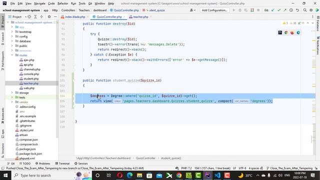 64 # View Degrees StudentsTeacher Dashboard School System in Laravel