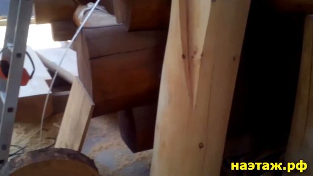 МегаКедровая лестница из брёвен. Начало. смотреть онлайн
