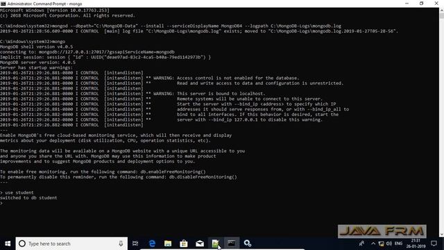 MongoDB 4.0 Zip Archive Installation on Windows 10 as Service and connect via MongoDB Compass смотреть онлайн