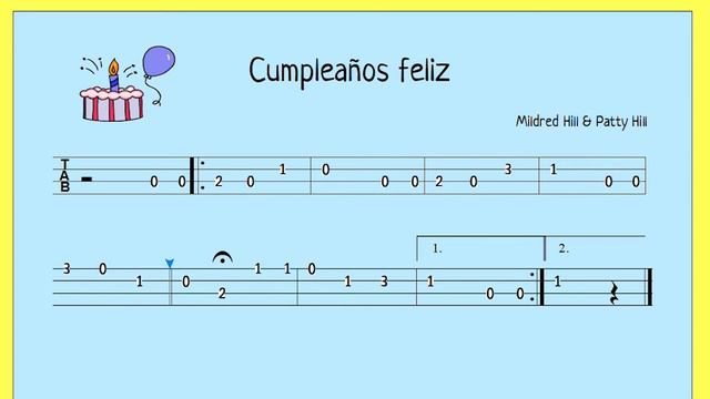 CUMPLEAÑOS FELIZ, HAPPY BIRTHDAY SONG, EASY Ukulele Tutorial смотреть онлайн