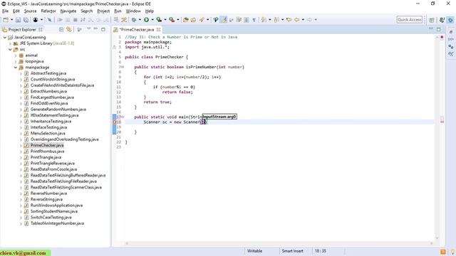 Day31: Check a Number is Prime or Not in Java смотреть онлайн