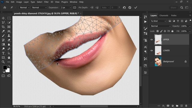 How to Close Lips - Photoshop Tutorial смотреть онлайн