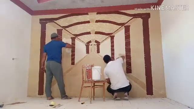 3д коридор мастеркласс жидкий травертин с валики..he did 3d corridor on the wall.how its made смотреть онлайн