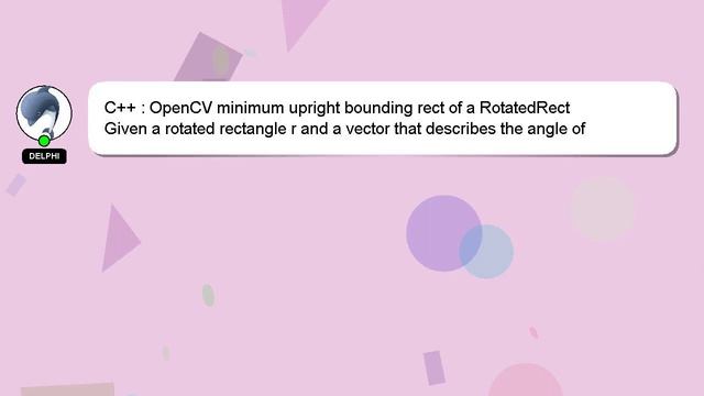 C++ : OpenCV minimum upright bounding rect of a RotatedRect смотреть онлайн