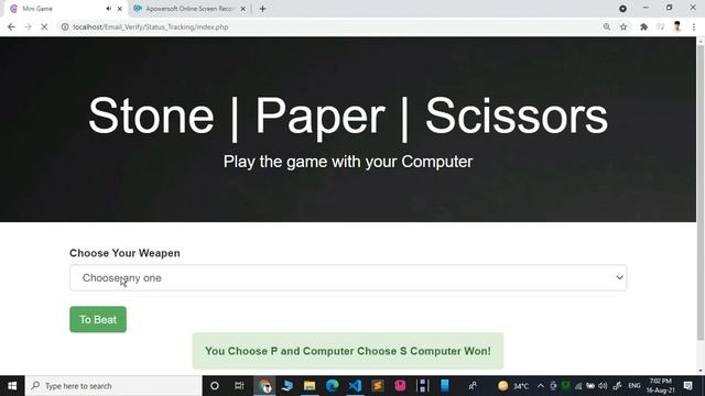| Mini Game in PHP | Stone Paper Scissors Game In PHP | Free Source Code | Mini Game Project | смотреть онлайн