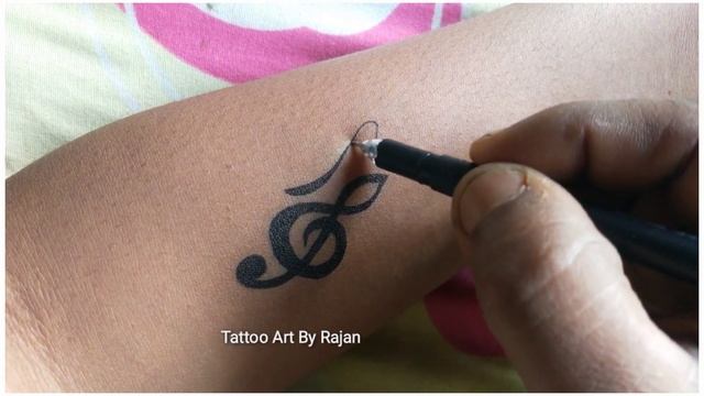 Guitar Tattoo With Pen | Guitar Tattoo | Music Tattoo Designs | How To Make Guitar Tattoo | Tattoo смотреть онлайн