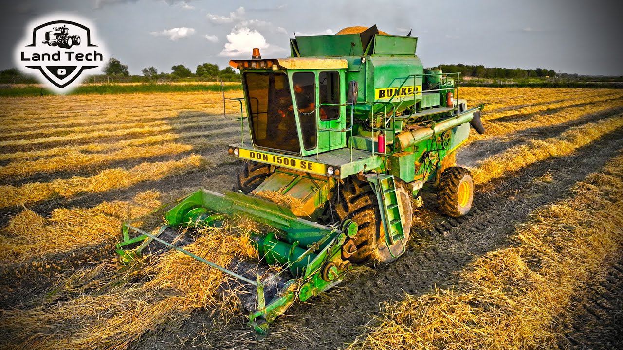 Новый комбайн своими руками из ДОН-1500 и СК-5 НИВА! Как убирают рис в Дагестане! смотреть онлайн