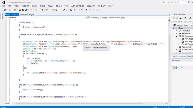 How to create Form Login with C# Language & SQL Visual Management Studio 2012. смотреть онлайн