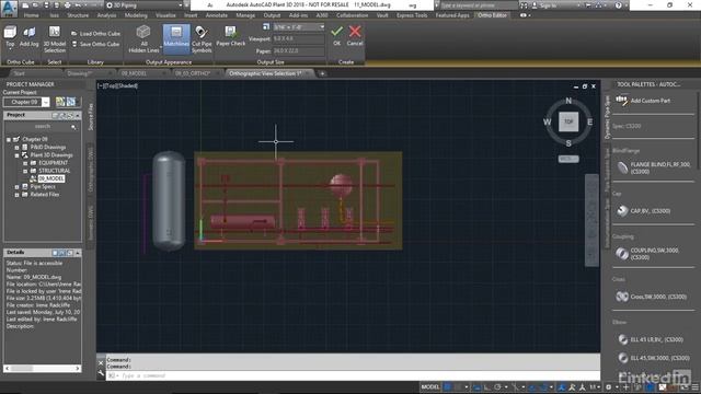 AutoCAD Tutorial - Creating an orthographic drawing смотреть онлайн