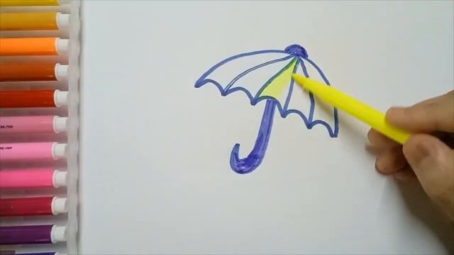 Bolalar uchun soyabon chizish / Рисование Зонтик для детей / Drawing an umbrella for children смотреть онлайн