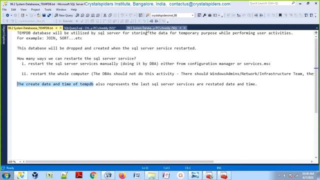 Usage of System databases MASTER MODEL MSDB TEMPDB in SQL Server смотреть онлайн