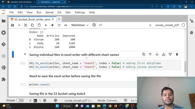 How to save Multiple Data Frames on excel workbook then Upload to AWS S3 Bucket location? смотреть онлайн