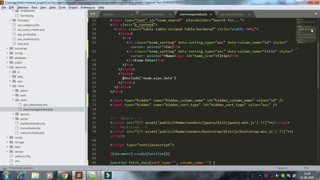sorting in laravel with ajax in hindi | column sort by asc and desc order смотреть онлайн