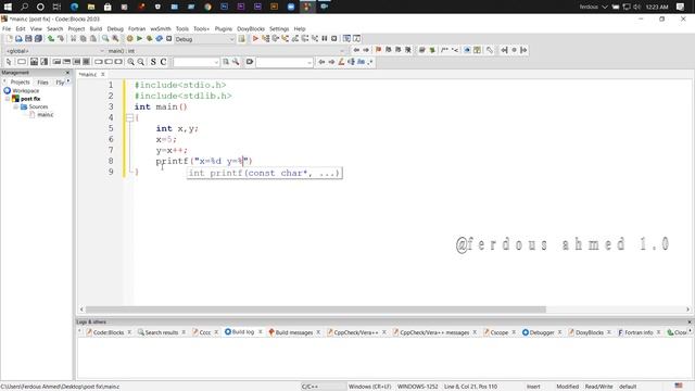 8.What is PostFix (x++) | C Tutorials | 2022 | Ferdous Ahmed 1.0 смотреть онлайн