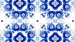Гжель. Русский народный орнамент. Бесплатный футаж. Зацикленное видео. 6