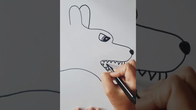 Как нарисовать волка/Очень легкий рисунок смотреть онлайн