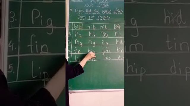 Sr Kg ( English : Cross out words which doesn't rhyme) смотреть онлайн