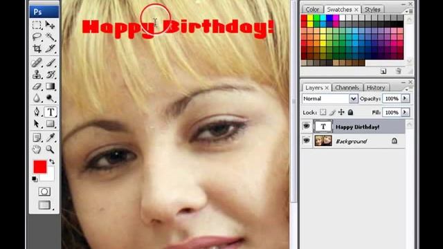 Уроки Photoshop CS4, Работа с текстом. смотреть онлайн