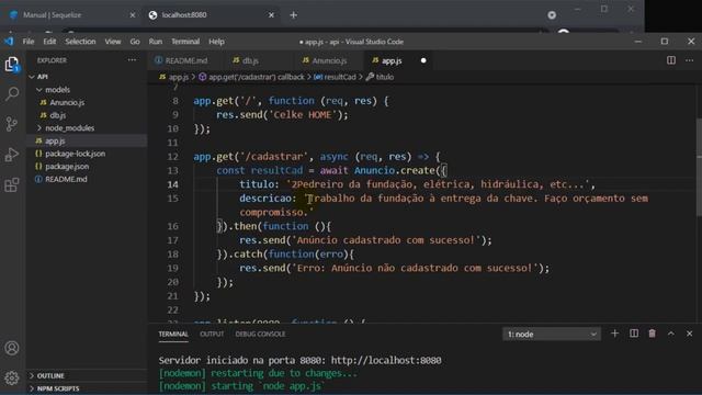 Aula 1 Como criar o back end com Node js e MySQL смотреть онлайн