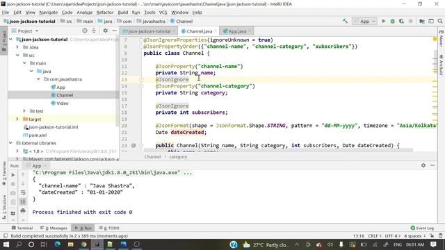 @JsonIgnore | How to ignore attributes while serializing | Java Shastra смотреть онлайн