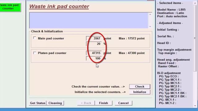 Как сбросить памперс Epson L1500W / L1430W смотреть онлайн