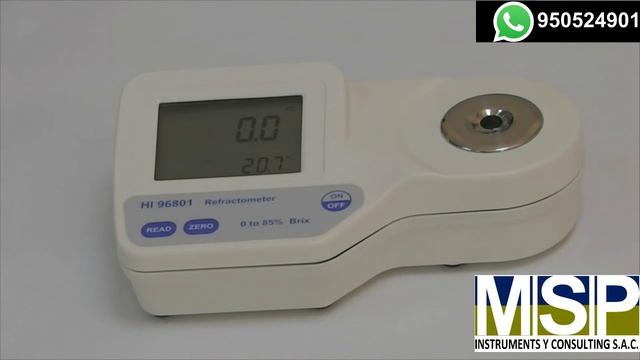 REFRACTOMETRO DIGITAL O BRIXOMETRO HI 96801 MARCA: HANNA (MSP INSTRUMENTS) смотреть онлайн