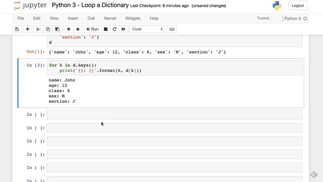Python 3 - Loop a Dictionary смотреть онлайн