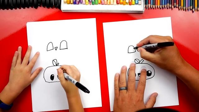 How To Draw A Black Cat And Pumpkin For Halloween