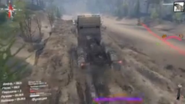 Spintires.КАРТА ПОЕЗДКА НА РЕЧКУ ОЛЕНЬКА смотреть онлайн