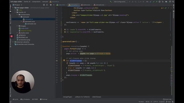 Full Page HTML Slider implemented with Vanilla JS, Angular and ReactJS (Part 1 - Vanilla JS) смотреть онлайн