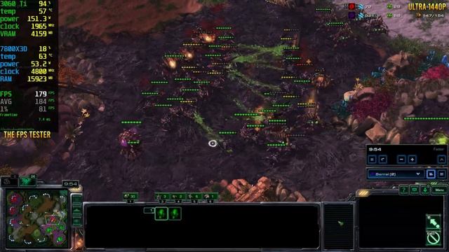 Starcraft 2 | RTX 3060 Ti + Ryzen 7 7800X3D | Maximum 1440p смотреть онлайн