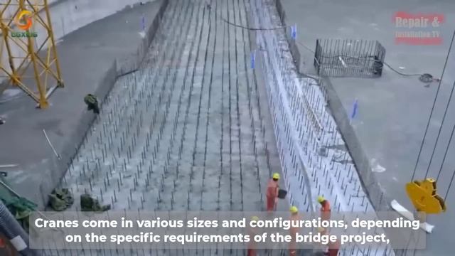 Incredible Biggest Crane Assemble You Must See, Heavy-duty Equipment For Bridge Construction смотреть онлайн