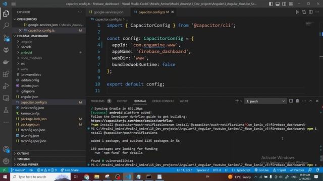 Push-Benachrichtigungen mit IONIC CAPACITOR- und FIREBASE-Nachrichten смотреть онлайн