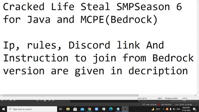 Cracked LifeSteal Smp Server For Both Java And MCPE(Bedrock) смотреть онлайн