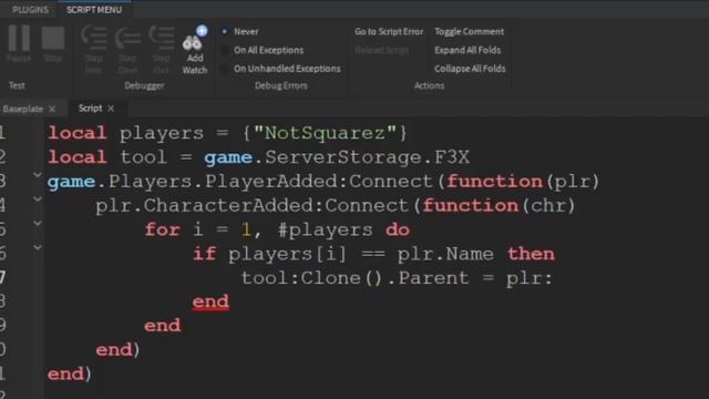 Roblox Studio - How To Make A Player(s) Only Tool! смотреть онлайн