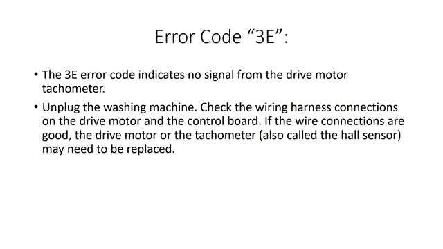 3E Error Code SOLVED!!! Samsung Front Loading Washer Washing Machine