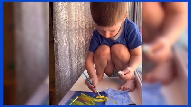 Рисование на ткани. Чем занять ребёнка. смотреть онлайн