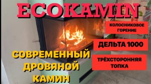 Самое частое интерьерное решение! Топка ECOKAMIN Дельта 1000 три стекла колосниковое горение.