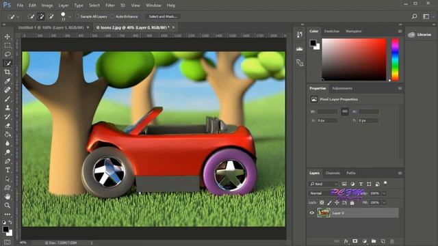 Quick Selection Tool and Magic Wand Tool in Adobe Photoshop смотреть онлайн