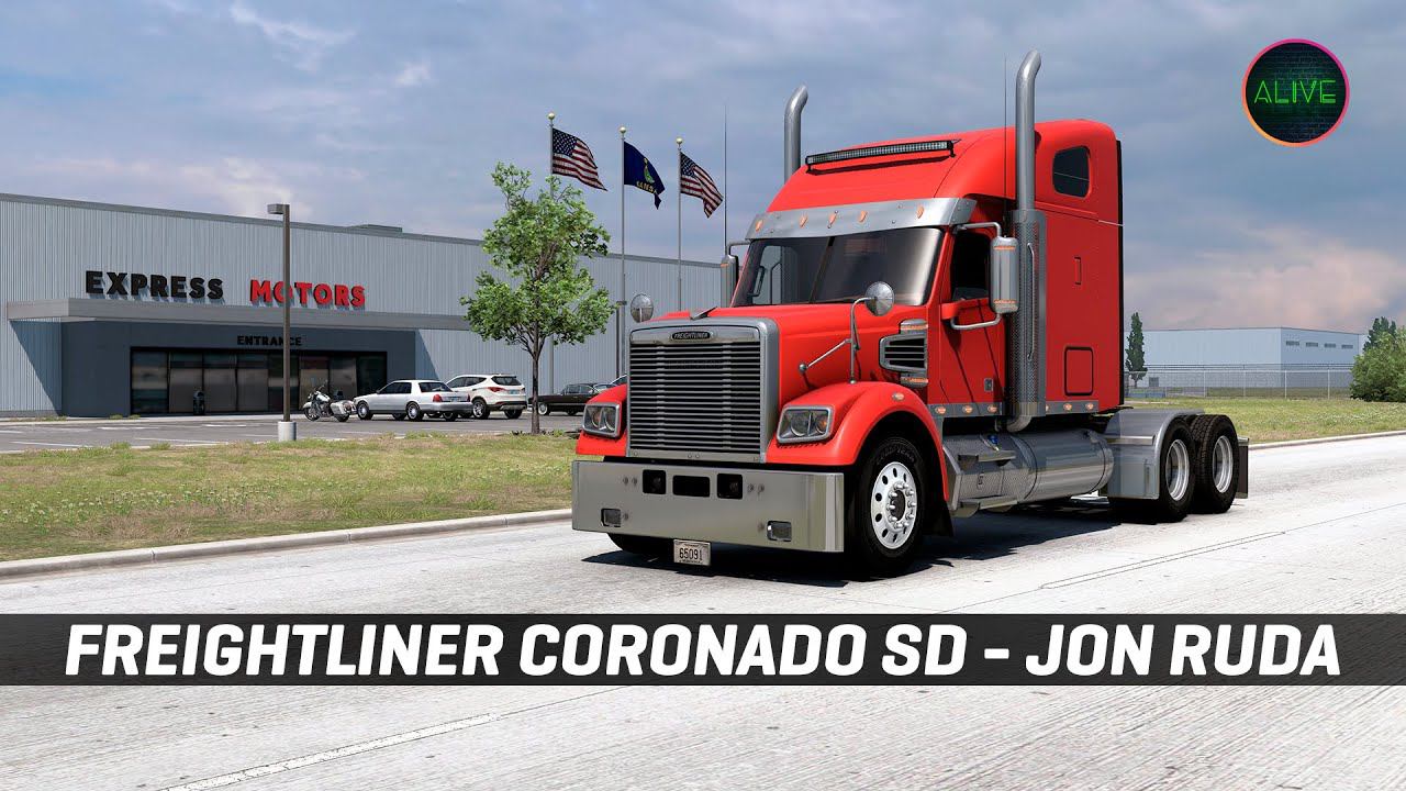 FREIGHTLINER CORONADO SD (jon-ruda) - ОБЗОР МОДА #ATS 1.49 смотреть онлайн