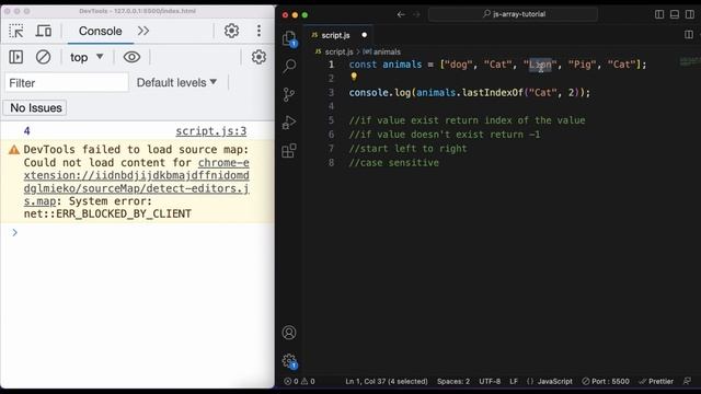 lastIndexOf Array Method | Chap - 11 | Array Methods and Properties | Javascript Tutorial In Hindi смотреть онлайн
