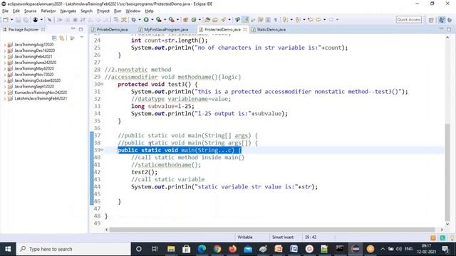7.2#--JAVA Program Keywords void System Members Explained FEB12 2021 смотреть онлайн