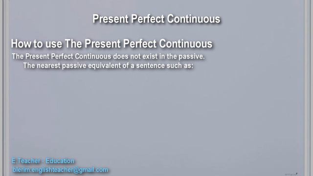 PRESENT PERFECT CONTINUOUS E.Teacher Education смотреть онлайн