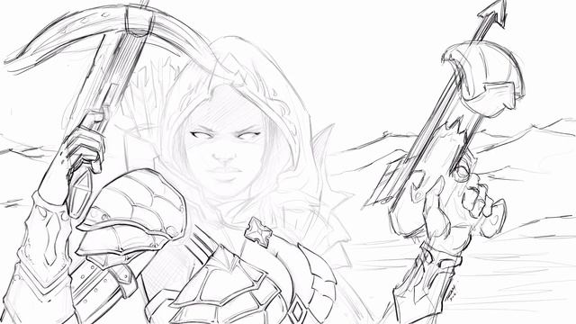 Drawing the Demon Hunter Girl From Diablo 3 - Time Lapsed - Narrated смотреть онлайн