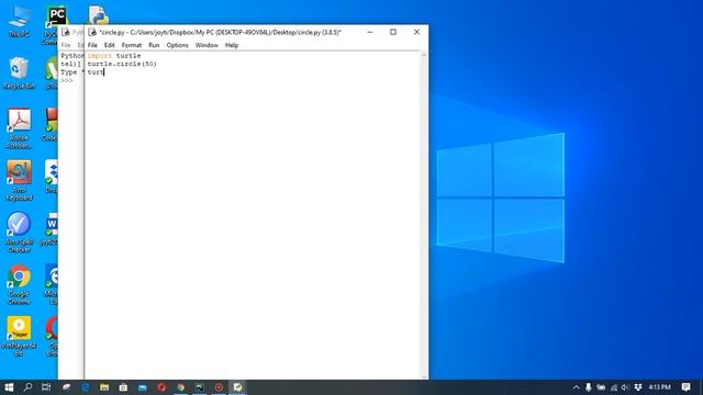 Draw circle in python with turtle смотреть онлайн