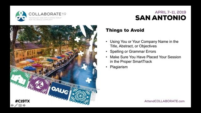 How to Improve Your Chances of Being Selected to Speak at COLLABORATE 19 - OAUG Forum смотреть онлайн