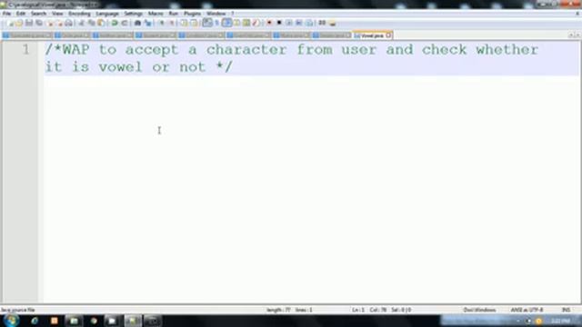 Java Program to check whether a character is vowel or consonant | Hindi смотреть онлайн
