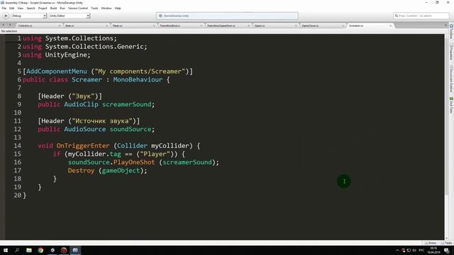 Инди хоррор,screamer in Unity 5,scrimer,скример в Юнити 5,как создать игру,создание,разработка игр смотреть онлайн